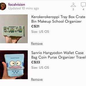 IRene Bundle Sanrio Hangyodon Light Blue Coin Pouch + box tray